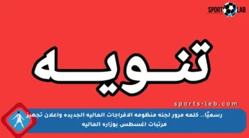 رسميًا.. كلمة مرور لجنة منظومة الإفراجات المالية الجديدة وإعلان تجهيز مرتبات أغسطس بوزارة المالية
